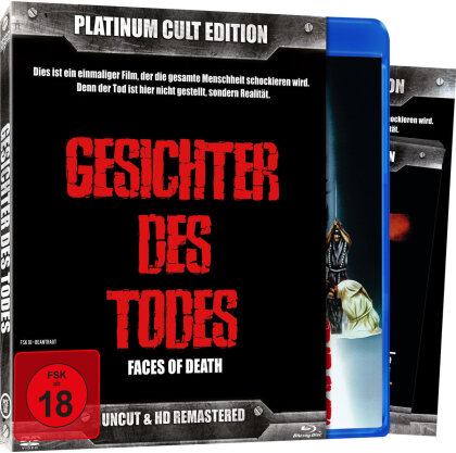 Gesichter des Todes (1978) (Platinum Cult Edition, Édition Limitée, Version Remasterisée, Uncut, 2 Blu-ray + DVD)