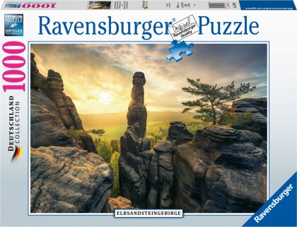 Elbsandsteingebirge Deutschland Collection: Erleuchtung - 1000 Teile Puzzle