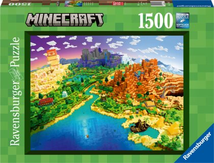 World of Minecraft - 1500 Teile Puzzle für Erwachsene und Kinder ab 14 Jahren