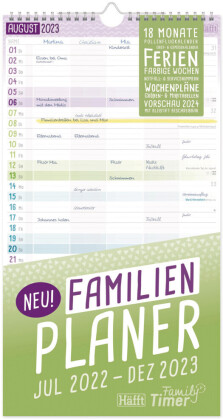 FamilienPlaner 22/23 Wand-Kalender 5-spaltig 18 Monate