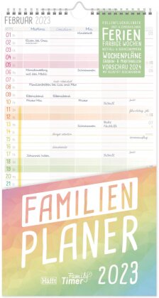 FamilienPlaner 2023 [Rainbow] Wand-Kalender 5-spaltig 12 MONATE