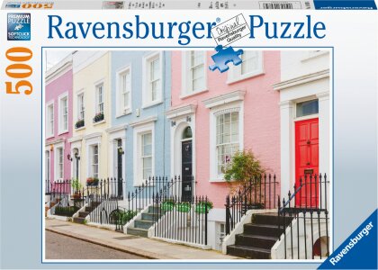 Bunte Stadthäuser in London - 500 Teile Puzzle