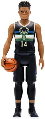 NBA - ReAction Actionfigur Wave 3 - Giannis Antentokuompo (Bucks) [Black Statement] 10 cm