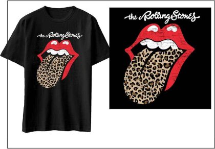 The Rolling Stones Unisex T-Shirt - Leopard Print Tongue