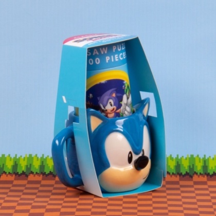 Sonic the Hedgehog - Shaped Mug and 100 Pieces Puzzle