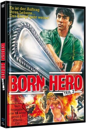 Born Hero - Teil 2 (1988) (Cover B, Édition Limitée, Mediabook, Version Remasterisée, Uncut, Blu-ray + DVD)