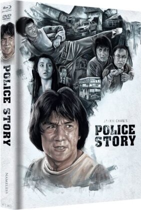 Police Story (1985) (Cover B, Limited Edition, Mediabook, Uncut, Blu-ray + DVD)