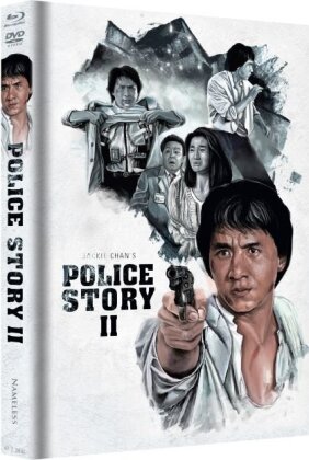 Police Story 2 (1988) (Cover B, Limited Edition, Mediabook, Uncut, Blu-ray + DVD)