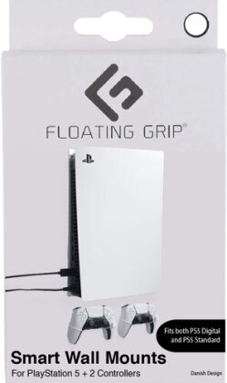 PS5 Wandhalterung Konsole Bundle weiß Wall Mounts Für PS5 Konsole + 2 ControllerFLOATING GRIP