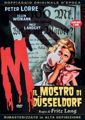 M - Il mostro di Düsseldorf (1931) (Doppiaggio Originale D'epoca, HD-Remastered, n/b, 2 DVD)