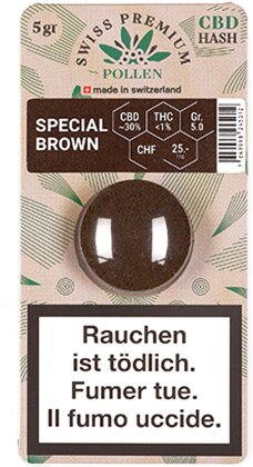 Swiss Premium Pollen Special Brown (5g) - (CBD ca. 33%, THC <1%) - CBD Hasch/Blütenstaub