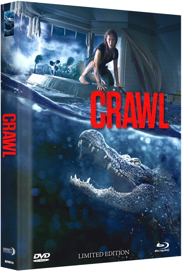 Crawl (2019) (Cover B, Limited Edition, Mediabook, Uncut, Blu-ray + DVD)