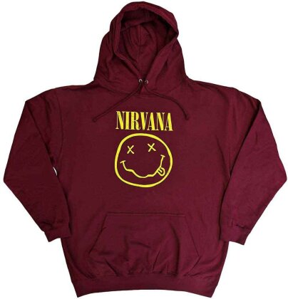 Nirvana Unisex Pullover Hoodie - Yellow Happy Face