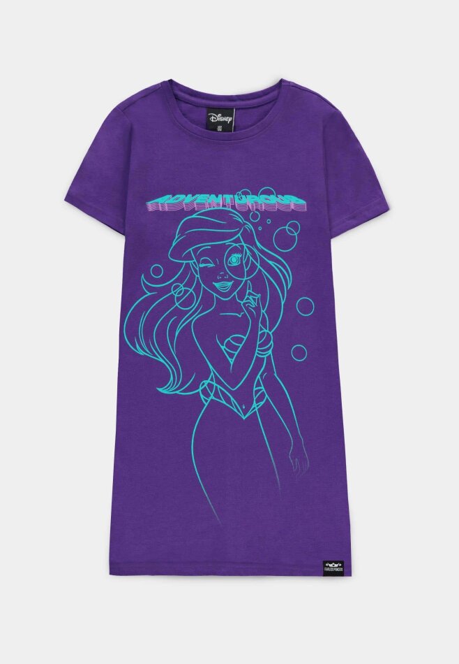 Disney Fearless Princess (Kids) - Ariel Girls Short Sleeved T-shirt Dress