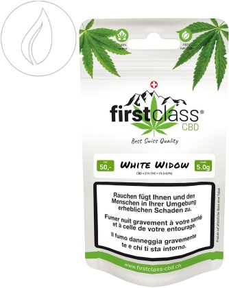 First Class White Widow (5g) - Indoor (CBD: <21% THC: <1%)