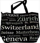 24644; Grosse Tasche Switzerland schwarz/silber Escudo de Oro