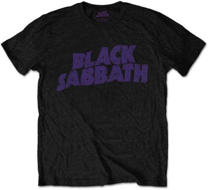 Black Sabbath Unisex T-Shirt - Wavy Logo Vintage (XXXXX-Large)