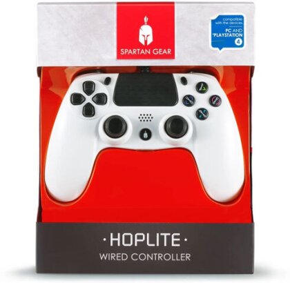 PS4 Controller Spartan Gear Hoplite wired white - kompatibel mit PC und PS-4
