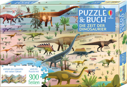 Puzzle & Buch - Die Zeit der Dinosaurier