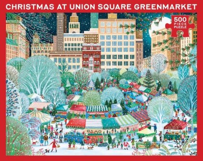 New York City Christmas at Union Square Greenmarket - 500 Piece Jigsaw Puzzle