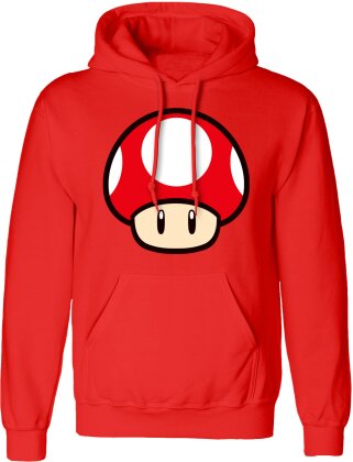 Nintendo: Super Mario - Power Up Mushroom (Felpa Con Cappuccio Unisex Tg. L)