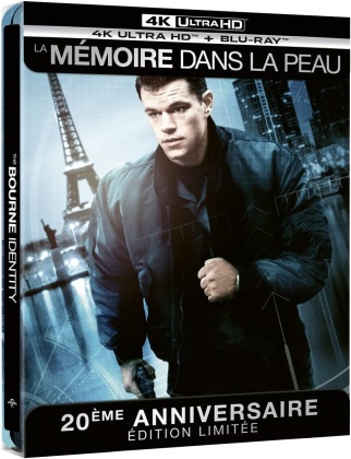 La mémoire dans la peau (2002) (20th Anniversary Edition, Limited Edition, Steelbook, 4K Ultra HD + Blu-ray)