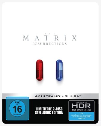 Matrix Resurrections - Matrix 4 (2021) (Pills Edition, Limited Edition, Steelbook, 4K Ultra HD + Blu-ray)
