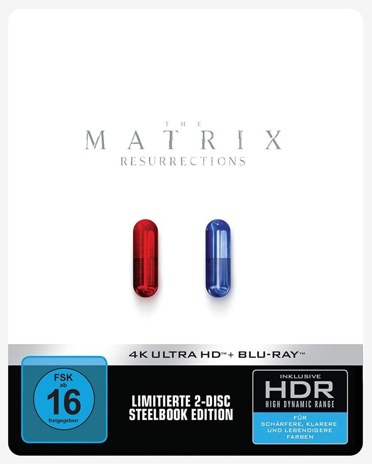 The Matrix Resurrections - Matrix 4 (2021) (Pills Edition, Limited Edition, Steelbook, 4K Ultra HD + Blu-ray)