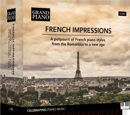 Naoumoff, Debussy, Nicolas Horvath & Geoffrey Burleson - French Impressions - A potpourri of Franch piano styles - from the Romantics to a new age (6 CDs)