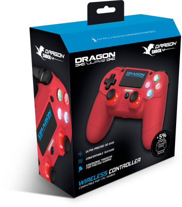 Dragonwar - Dragon Shock 4 Wireless Controller Red