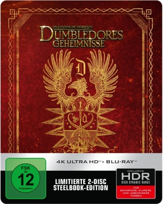 Phantastische Tierwesen 3 - Dumbledores Geheimnisse (2022) (Edizione Limitata, Steelbook, 4K Ultra HD + Blu-ray)