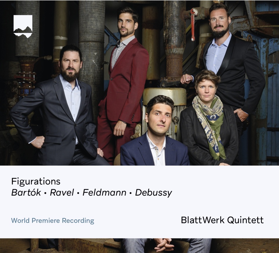 BlattWerk Quintett (Reed Quintet), Béla Bartók (1881-1945), Maurice Ravel (1875-1937), Walter Feldmann (*1965) & Claude Debussy (1862-1918) - Figurations - Bartòk, Ravel, Feldmann und Debussy - Weltersteinspielungen