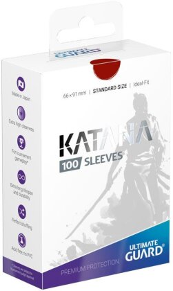 Protèges Cartes 100 pièces - Katana - Standard - Rouge