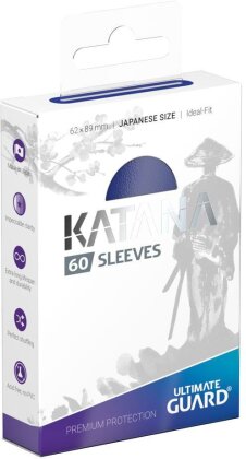 Protèges Cartes 60 pièces - Katana - Small - Bleu