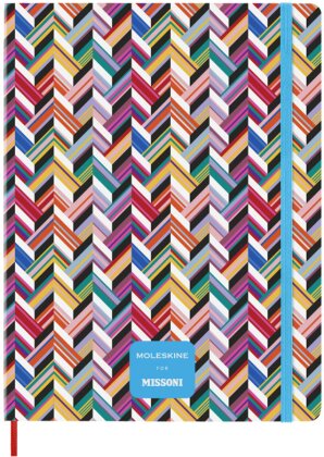 Moleskine Notizbuch - Missoni, XL, liniert, Stoffeinband, ZickZack