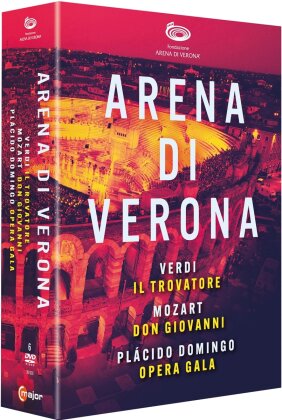 Verdi, Mozart & Placido Domingo - Arena di Verona - Il Trovatore / Don Giovanni / Opera Gala (6 DVDs)