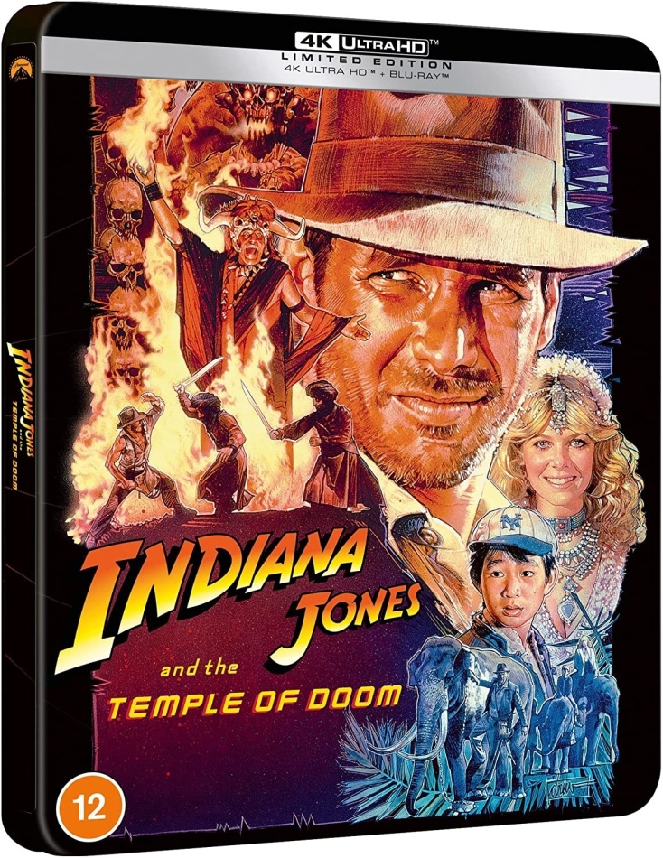 Indiana Jones And The Temple Of Doom (1989) (Limited Edition, Steelbook, 4K Ultra HD + Blu-ray)