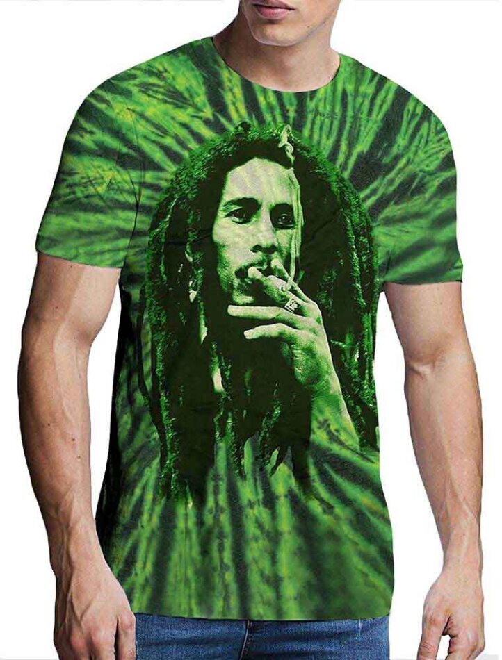 Bob Marley Unisex T-Shirt - Smoke (Tie-Dye) - Grösse M