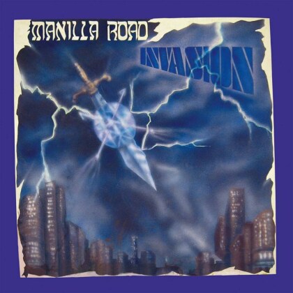 Manilla Road - Invasion (2022 Reissue, High Roller Records, Blue/White Bi-Color Vinyl, LP)