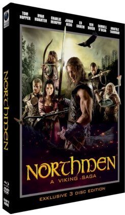 Northmen - A Viking Saga (2014) (Cover B, Édition Limitée, Mediabook, 2 Blu-ray + DVD)
