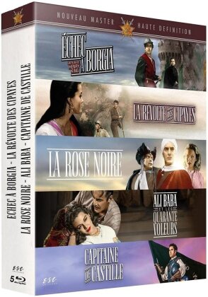 Echec à Borgia / La révolte des Cipayes / La rose noire / Ali Baba et les quarante voleurs / Capitaine de Castille (5 Blu-rays)