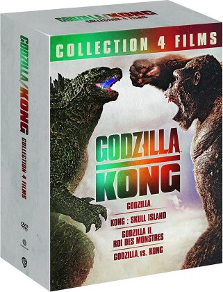 Godzilla / Kong - Collection 4 Films - Godzilla (2014) / Godzilla: Roi des monstres (2019) / Kong: Skull Island (2017) / Godzilla vs. Kong (2021) (4 DVD)