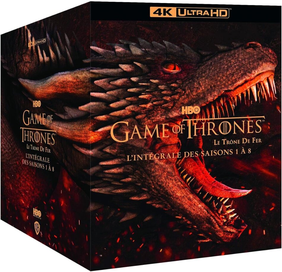 Game of Thrones - Le Trône de Fer - L'intégrale des Saisons 1 à 8 (30 4K Ultra HDs + 3 Blu-rays)