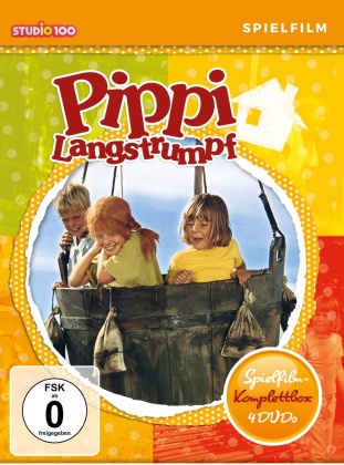 Pippi Langstrumpf - Spielfilm-Komplettbox (Softbox, 4 DVD)
