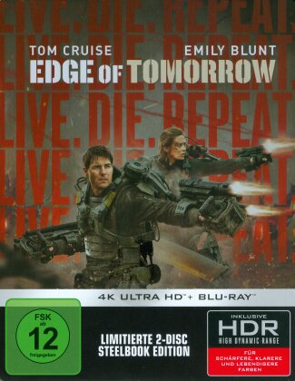 Edge of Tomorrow - Live Die Repeat (2014) (Limited Edition, Steelbook, 4K Ultra HD + Blu-ray)