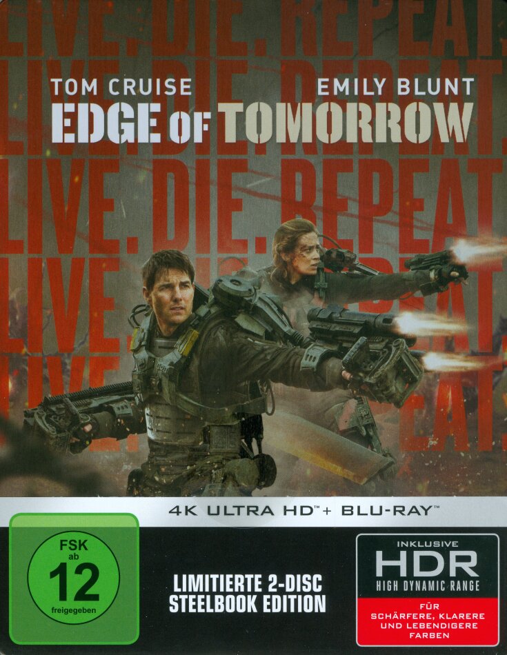 Edge of Tomorrow - Live. Die. Repeat. (2014) (Limited Edition, Steelbook, 4K Ultra HD + Blu-ray)