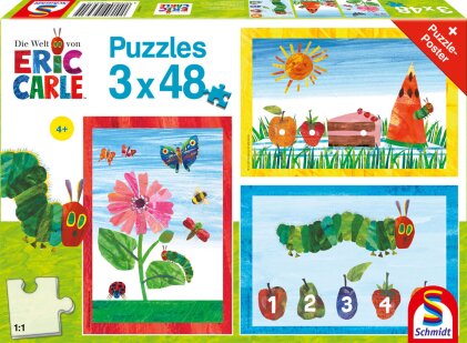 Die Welt der kleinen Raupe Nimmersatt - 3x48 Teile (Puzzle)