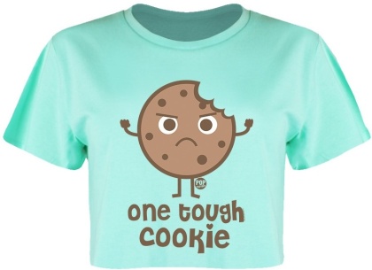 Pop Factory: One Tough Cookie - Boxy Crop Top (Peppermint)