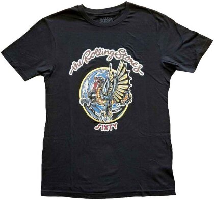 The Rolling Stones Ladies T-Shirt - Sixty Dragon Globe (Foiled)