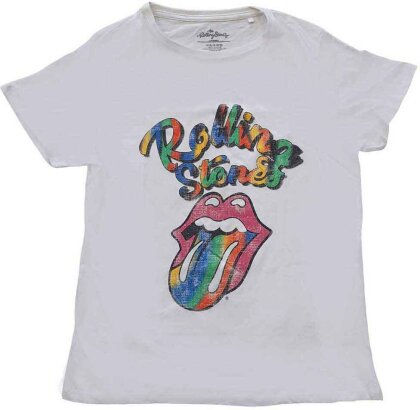 The Rolling Stones Ladies T-Shirt - Multicolour Tongue